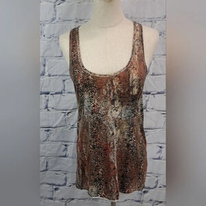 Aritizia Wilfred Women's Pocket Tank  Top Leopard Model Animal Cheetah Size XS